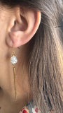Nina | Boucles d’Oreilles – Perle & Élégance en Mouvement