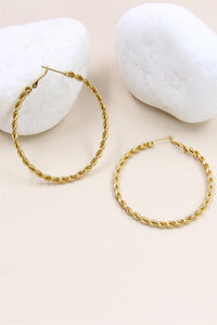 Julie| Boucle D'oreille Creole En Acier Inoxydable
