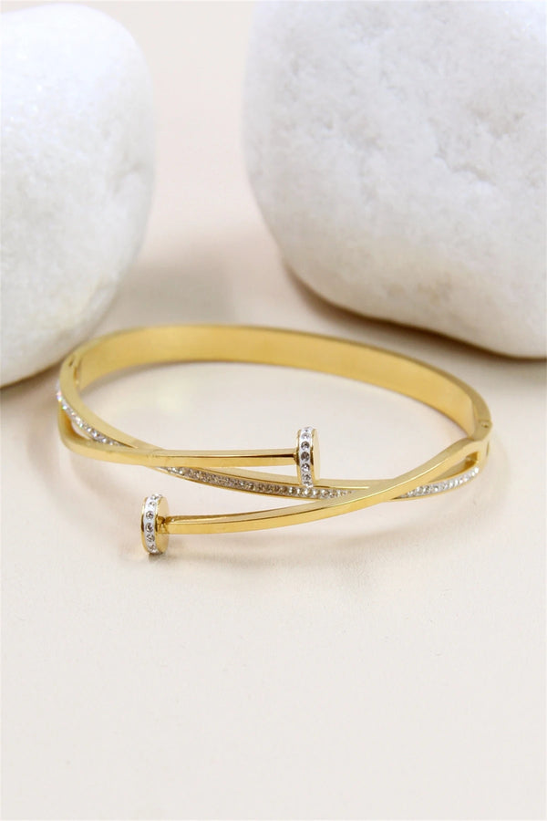 Claudia|Bracelet Jonc En Acier Inoxydable