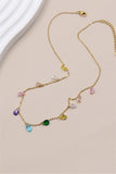 Collier "Séréna" – L'Élégance Cristalline aux Reflets Envoûtants -goutte-cristal-de-verre-en-acier-inoxydable_multicouleur