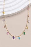 Collier "Séréna" – L'Élégance Cristalline aux Reflets Envoûtants -goutte-cristal-de-verre-en-acier-inoxydable_multicouleur